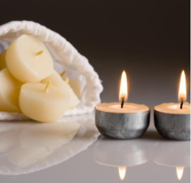 Beeswax Tealight Candles - three pack with a tin