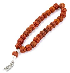 Rudraksha Slip Mala on Silver Chain