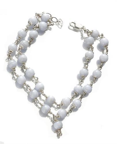 Blue Lace Agate Wrist Mala
