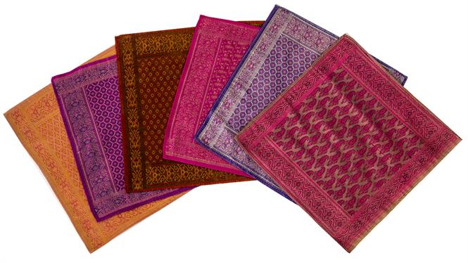 Silk Brocade Puja Cloth 10"x10"